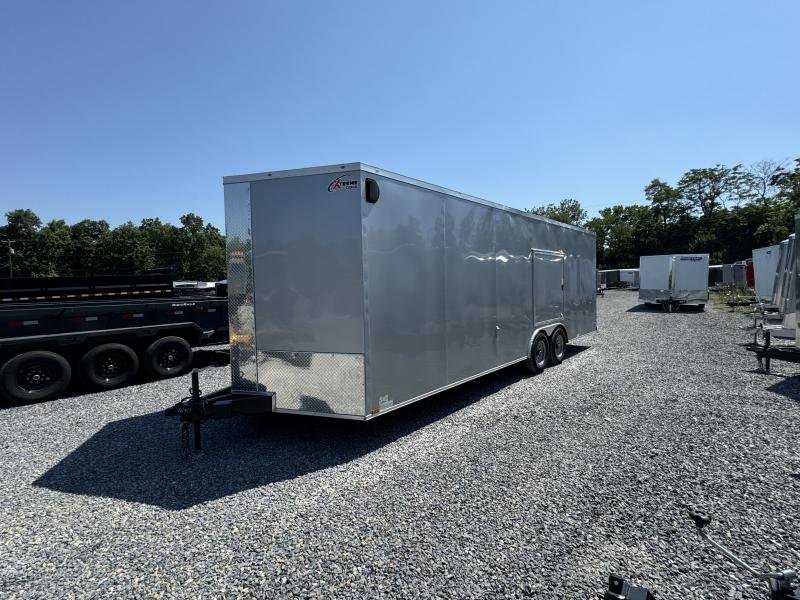 2024 Xtreme Cargo 8.5x24 Enclosed Car Hauler Trailer 9990# GVW * SILVER EXTERIOR * ESCAPE DOOR